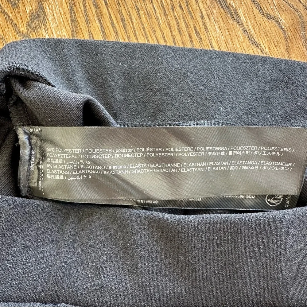 MNG Black Pants Center Detail Elastic Waist Wide Leg Workcore Whimsigoth Classic - Picture 7 of 13